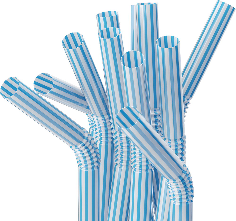 Blue and White Striped Plastic Straws Not Found in Sea Turtle Nose
