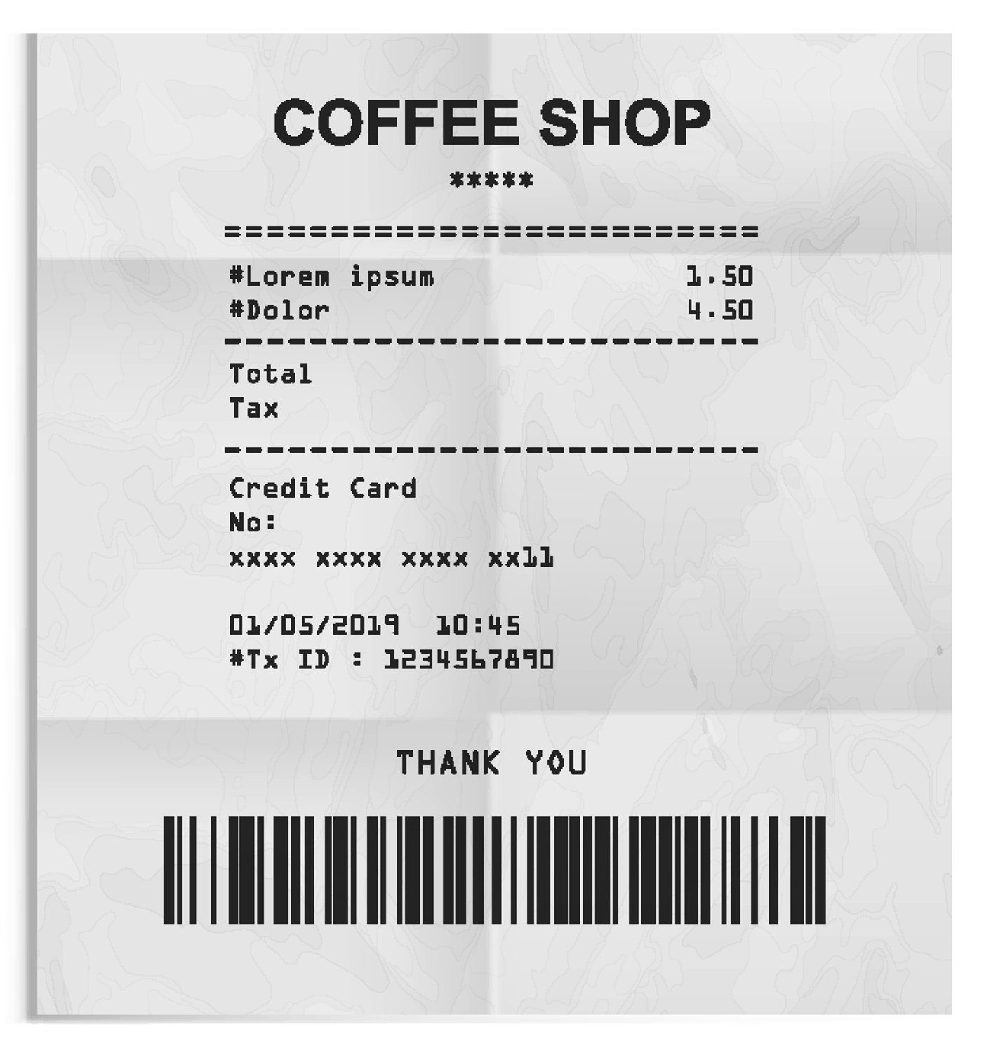 Thermal Paper Receipt